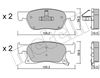 Комплект тормозных колодок, дисковый тормоз METELLI 22-1114-0 (22343, D2171, 22342)