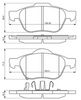 комплект спирачно феродо, дискови спирачки