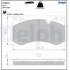 Комплект гальмівних колодок, дискове гальмо DELPHI LP3821