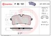 Комплект тормозных колодок, дисковый тормоз BREMBO P 85 151 (25642, D1785 9009)