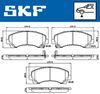 Комплект тормозных колодок, дисковый тормоз SKF VKBP 80233 A (25149, 25150, 25151)