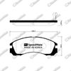 Комплект тормозных колодок, дисковый тормоз SpeedMate SM-BPH009