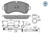 Комплект тормозных колодок, дисковый тормоз MEYLE 025 292 0020/PD (MBP0726PD, 29200)