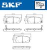 SKF Brake Pad Set, disc brake VKBP 91145 A