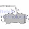Комплект тормозных колодок, дисковый тормоз DELPHI LP1607 (23124, 23125, D1190-8309)