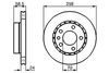 Гальмівний диск BOSCH 0986478265 (BD211, E1 90 R - 02C0091/0548)