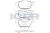 Комплект тормозных колодок, дисковый тормоз ICER 181138 (20676, 21624, 21646, D836-7711)