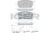 Комплект гальмівних колодок, дискове гальмо ICER 182428 (26465, 26466, 26467, D2380-9608, D2393-9608)
