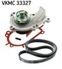 SKF Water Pump + V-Ribbed Belt Set VKMC 33327