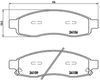 Комплект тормозных колодок, дисковый тормоз BREMBO P 58 001 (24106, D1015 7918, D1063 7918, D1183 8300)