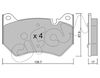 Комплект тормозных колодок, дисковый тормоз CIFAM 822-1170-0 (D2139, 22958)