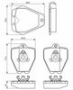 комплект спирачно феродо, дискови спирачки