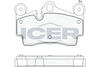 Набір гальмівних колодок, дискове гальмо ICER 181611 (23694, D978-7879)