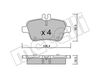 Комплект гальмівних колодок, дискове гальмо METELLI 22-0966-0 (D1646, 24848)