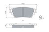Комплект гальмівних колодок, дискове гальмо BOSCH 0 986 460 008 (BP2627)