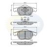 Комплект гальмівних колодок, дискове гальмо COMLINE CBP01116 (23248)