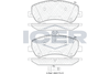 Комплект гальмівних колодок, дискове гальмо ICER 181917 (24867, 24868, D1406-8514)