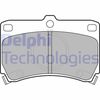 Комплект гальмівних колодок, дискове гальмо DELPHI LP531