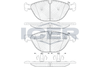 Комплект тормозных колодок, дисковый тормоз ICER 181905 (24172, 24173, D1381-8490)