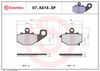 BREMBO Brake Pad Set, disc brake 07KA16SP