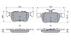 Комплект гальмівних колодок, дискове гальмо BOSCH 0 986 494 888 (BP1876, E9 90R-02A0834/4202, 25798)