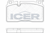 Набір гальмівних прокладок, дискове гальмо ICER 182112 (25643, D1663-8891)
