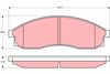 Комплект гальмівних колодок, дискове гальмо TRW GDB3107 (23086)