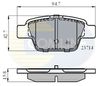 Комплект тормозных колодок, дисковый тормоз COMLINE CBP01039