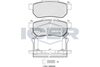 Комплект гальмівних колодок, дискове гальмо ICER 181024 (21738, 23343, 23344, D564-7443)