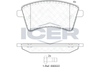 Набір гальмівних колодок, гальма диска ICER 181854-200 (24693)