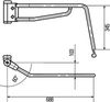 držák zrcátka MAN P, 345mm 8HG503019-022