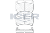 Комплект тормозных колодок, дисковый тормоз ICER 180970 (21654, 21655, 21656, D466-7219, D466-7613)