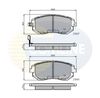 Комплект тормозных колодок, дисковый тормоз COMLINE CBP31208 (23865, 23866, 23867)