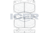 Комплект гальмівних колодок, дискове гальмо ICER 181723 (23524, 23525, D772-7639)