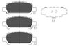 Комплект гальмівних колодок, дискове гальмо KAVO PARTS KBP-8002