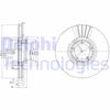 Тормозной диск DELPHI BG3365