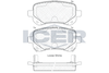 Комплект тормозных колодок, дисковый тормоз ICER 181910 (24822, 24823, 24824, D1326-8438)