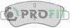 Комплект гальмівних колодок, дискове гальмо PROFIT 5000-1399