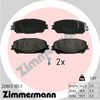 Комплект гальмівних колодок, дискове гальмо ZIMMERMANN 22803.185.1 (22803)