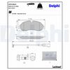 Комплект гальмівних колодок, дискове гальмо DELPHI LP3136LC
