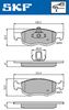 Комплект гальмівних колодок, дискове гальмо SKF VKBP 80294 (24673, 24674)