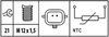 Hella Sensor, coolant temperature 6PT 009 309-471