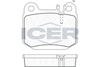 Комплект тормозных колодок, дисковый тормоз ICER 181391 (23157, D874-7749)