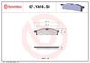 BREMBO Brake Pad Set, disc brake 07YA16SD
