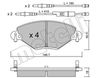 Комплект гальмівних колодок, дискове гальмо METELLI 22-0331-0 (D2329, 23277)