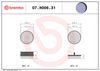 BREMBO Brake Pad Set, disc brake 07HO0631