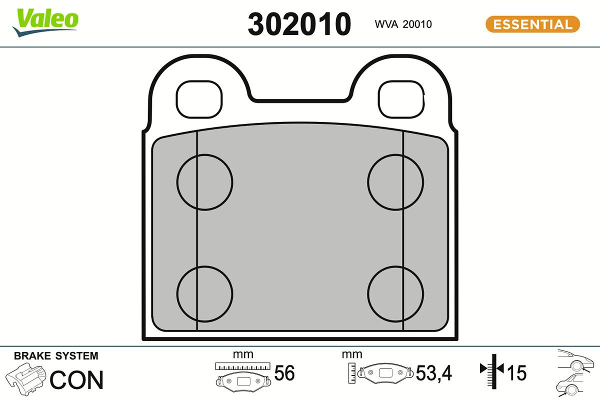 Комплект тормозных колодок, дисковый тормоз