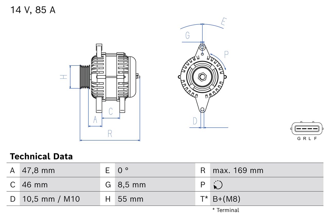 Alternátor BOSCH 0 986 085 160