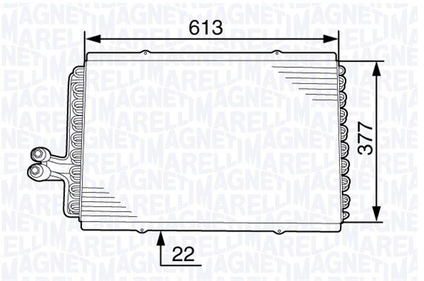Skraplacz, klimatyzacja MAGNETI MARELLI 350203708000