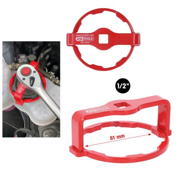 Unealtă de desfacere, capac închidere-radiator KS TOOLS 150.1919